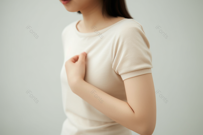 用手摸着自己心脏的女性女人摄影背景,高清,摄影图,摄影图片,图片大全,摄影图免费下载